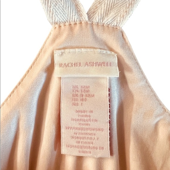 RACHEL ASHWELL - BABY GIRLS SHORTS OVERALLS BLUSH COLOR SIZE 12 MONTHS - Picture 8 of 9